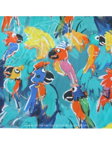 collection Patrick Plattier : Les perroquets - Tissus Ameublement - Tissus des Docks de  Biarritz