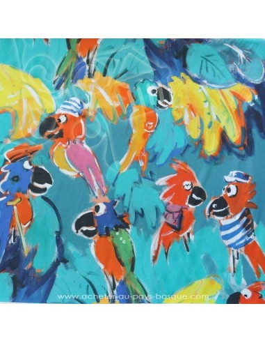 collection Plattier : Les perroquets - Tissus Ameublement - Tissus des Docks de  Biarritz