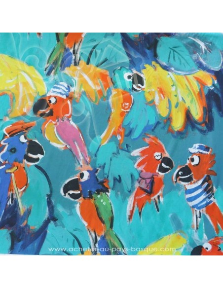 collection Plattier : Les perroquets - Tissus Ameublement - Tissus des Docks de  Biarritz