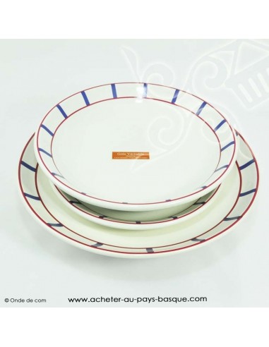 collection basque traditionnelle - vaisselle assiette plate basque -  livraison courses domicile