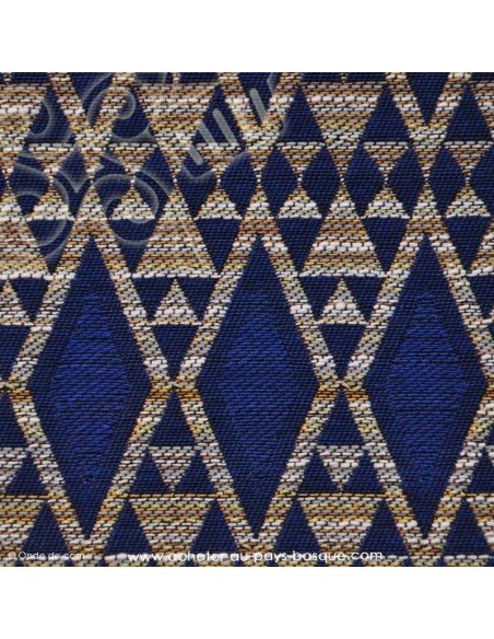 Tissus brocard bleu roi - Tissu ameublement - recouvrement meuble patchwork - Dock Biarritz