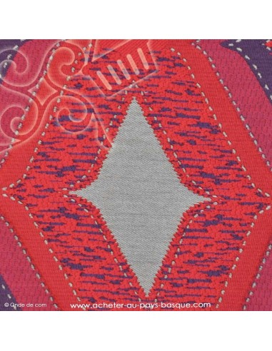 Tissu brocard violet rouge or - Tissu ameublement - recouvrement meuble patchwork - Dock Biarritz