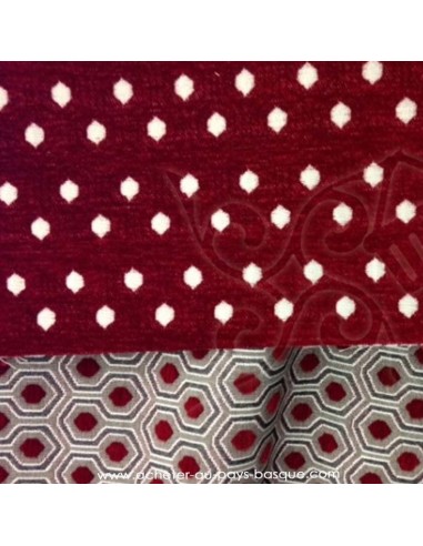 Optimo thevenon rouge verso - Tissus Ameublement - Docks mercerie Biarritz