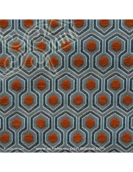 Optimo thevenon orange - Tissus Ameublement - Docks mercerie Biarritz