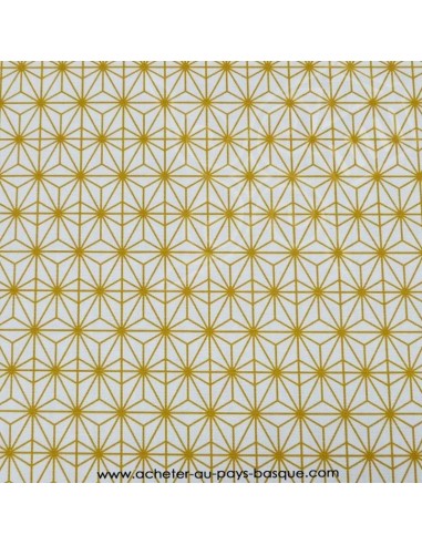 Soleil d'Orient tissu fond bleu thevenon - Ameublement recouvrement  - Tissus des Docks  Biarritz