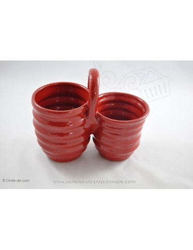 Egouttoir à couverts double rouge - Jean de la Terre - Ekibidea Cambo les Bains