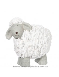 Mouton Basque en résine Blanc et gris - jardin salon chambre terrasse intérieur extérieur déco Pas Sage et des rêves Biarritz 2