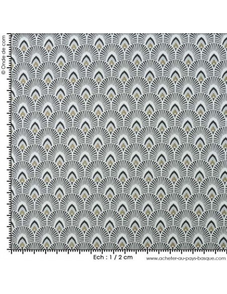 Tissu Ameublement  Art déco écaille or - vente en ligne Docks - Biarritz - mesure