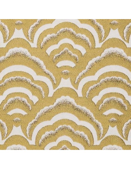 Tissu ameublement  jacquard osaka jaune THEVENON  recouvrement meuble patchwork - vente en ligne