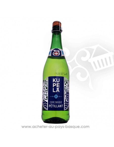 Cidre basque Kupela petillant 75cl - cidre traditionnel doux - livraison a domicile bayonne biarritz