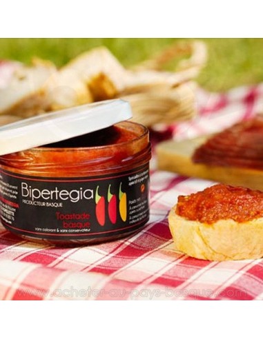 Toastade basque au jambon de Bayonne et piment d'Espelette - Bipertegia producteur Basque - en vente