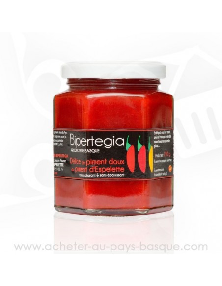 Délice de piment doux au piment d’Espelette en vente sur acheter au pays basque .com