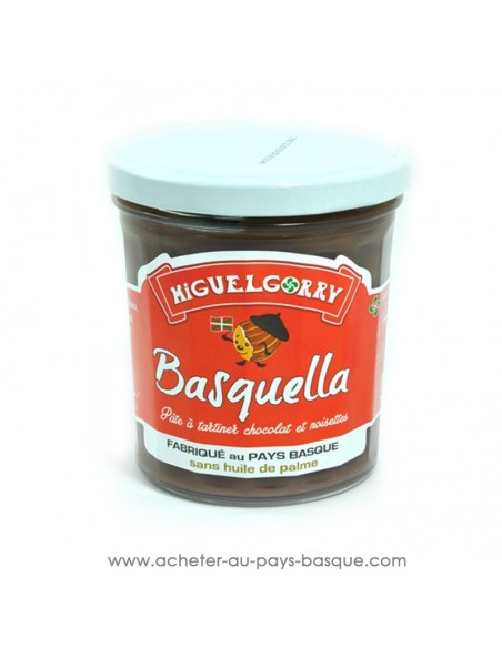 Basquella pâte à tartiner chocolat praline - producteur Basque - conserve produit epicerie sucré