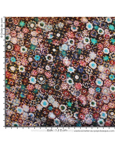 Tissu Haute Couture Ungaro Mousseline UNGARO tissée de plumetis or Habillement Docks Biarritz mesure