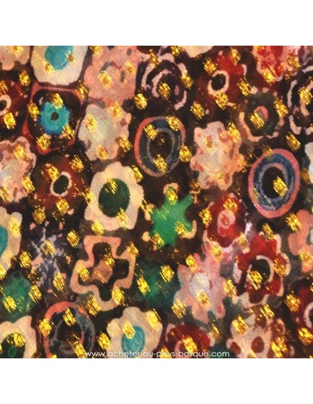 Tissu Haute Couture Ungaro Mousseline UNGARO tissée de plumetis or Habillement Docks Biarritz paillette