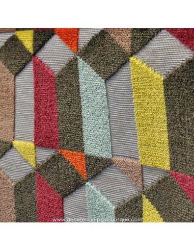 Tissu Jacquard formes géometriques : Thévenon ALFABETO   ameublement - recouvrement meuble - vente en ligne