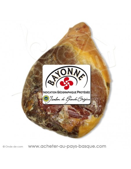 Jambon de Bayonne entier désossé sous vide 12 mois IGP - charcuterie basque 