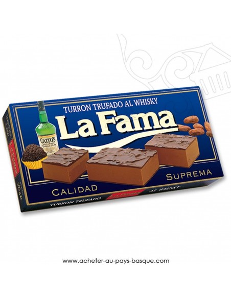 Turron LA FAMA truffe au whisky nougat mou - epicerie confiserie espagnole - noel - produit espagnol