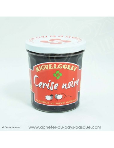 Confiture Extra de Cerises noires - producteur Basque - conserve produit epicerie sucré 