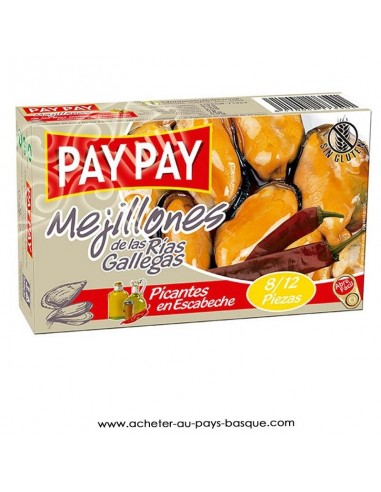 Moule escabeche picante Pay Pay - conserve epicerie produits espagnols - livraison a domicile bayonne biarritz anglet