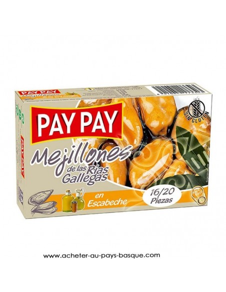 Moule escabeche Pay Pay - aperitif conserve espagnole - livraison a domicile bayonne biarritz anglet
