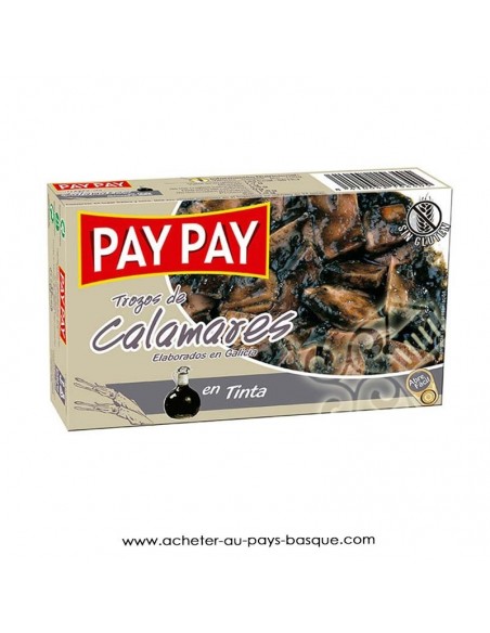 Calamars à l'encre Pay Pay - aperitif espagnol conserves - livraison a domicile bayonne biarritz anglet
