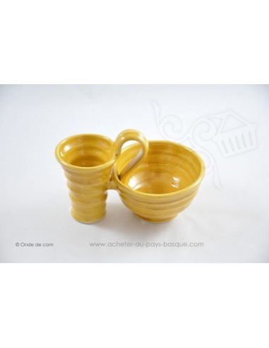 Ramequin L'olive et son noyau jaune - Terre cuite de Jean de la Terre - Ekibidea Cambo les Bains