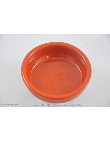 Cassolette Croix Basque lauburu orange - terre cuite de Jean de la Terre - Ekibidea Cambo les Bains