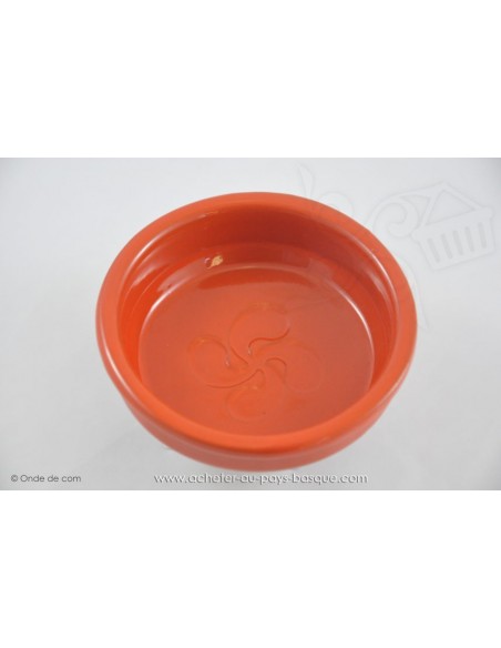 Cassolette Croix Basque lauburu orange - terre cuite de Jean de la Terre - Ekibidea Cambo les Bains