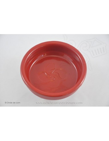 Cassolette Croix Basque lauburu rouge - terre cuite de Jean de la Terre - Ekibidea Cambo les Bains