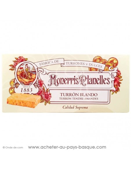 turron monerris nougat mou tendre  tourron - epicerie confiserie espagnole - livraison produit espagnol