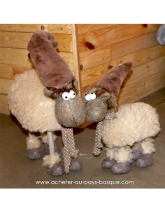 Mouton debout peluche beige  - Pas Sage et des rêves Biarritz - boutique décoration