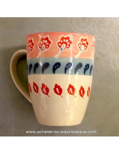 Mug rose peints main vaisselles - déco Pas Sage et des rêves Biarritz - boutique décoration