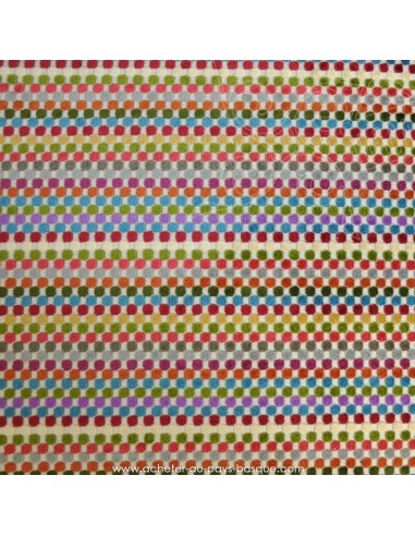 Tissu Ameublement  jacquard Tutti-Frutti multicolore: coussins, double-rideaux restauration de fauteuil - Docks Biarritz