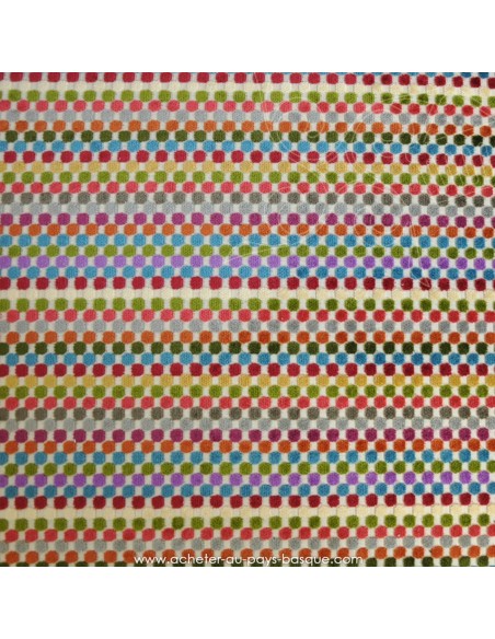 Tissu Ameublement  jacquard Tutti-Frutti multicolore: coussins, double-rideaux restauration de fauteuil - Docks Biarritz