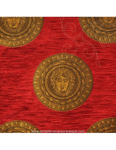 Tissu jacquard Versace Les Méduses - Medusa : coussins, double-rideaux restauration de fauteuil - Docks Biarritz