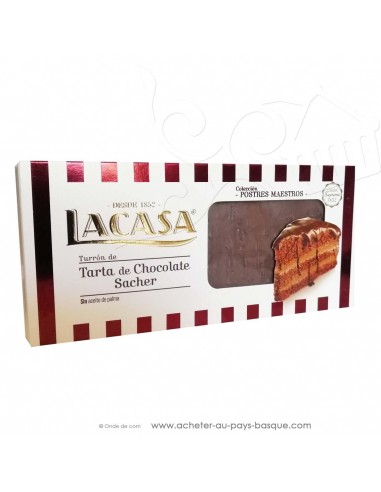 Turron façon tarte chocolat sacher - nougat Lacasa - epicerie confiserie espagnole - produit espagnol - noel
