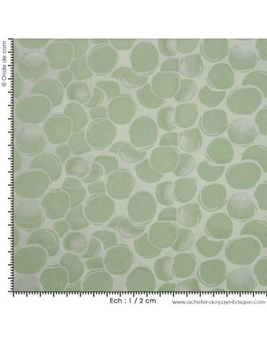 Genil jacquard vert amande - Tissus Habillement - Tissus des Docks - Biarritz