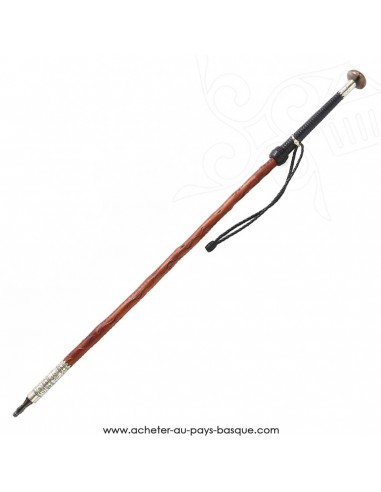 Makila baton neflier maillechort - basque randonnée - objet de collection cadeau - artisan local - Mahkila traditionnel
