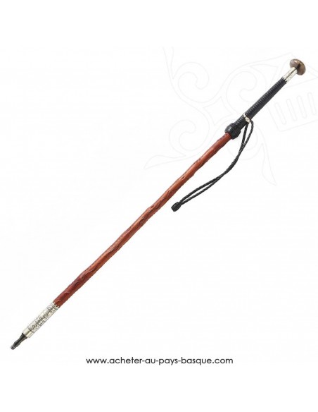 Makila baton neflier maillechort - basque randonnée - objet de collection cadeau - artisan local - Mahkila traditionnel