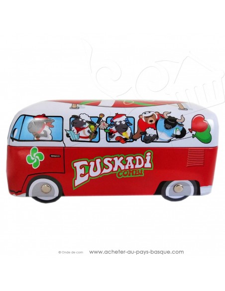 Délicieux biscuits dans coffret métal mini van "combi euskadi" - biscuit epicerie espagnole - produit espagnol