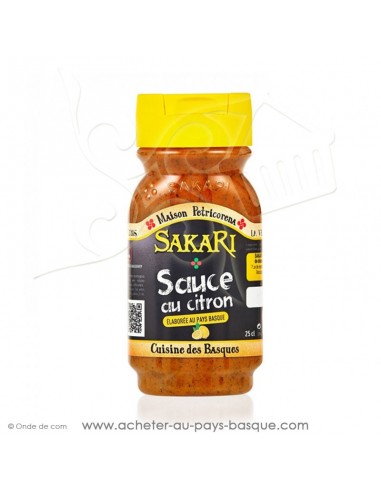 sauce basque  sans gluten - sauce sakari citron - epicerie basque - conserve recette traditionnelle basque petricorena