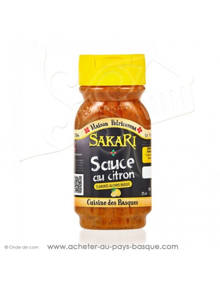 sauce basque  sans gluten - sauce sakari citron - epicerie basque - conserve recette traditionnelle basque petricorena