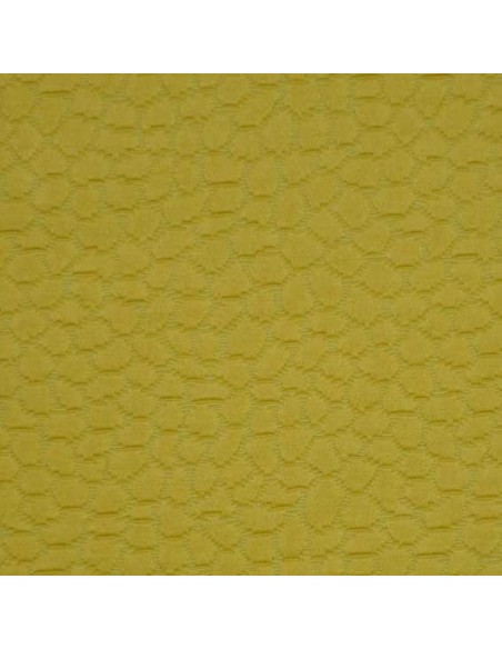 Piqué de coton relief forme uni Jaune - Tissus Habillement - Tissus des Docks  - Biarritz