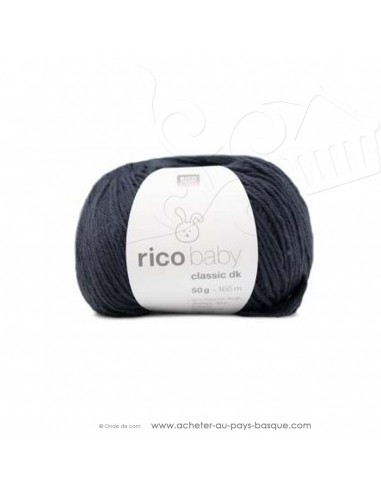 Pelote laine à tricoter RICO BABY CLASSIC DK bleu nuit 061 - Rico Design - fil layette bébé - laine biarritz