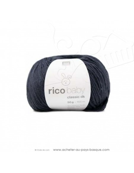 Pelote laine à tricoter RICO BABY CLASSIC DK bleu nuit 061 - Rico Design - fil layette bébé - laine biarritz