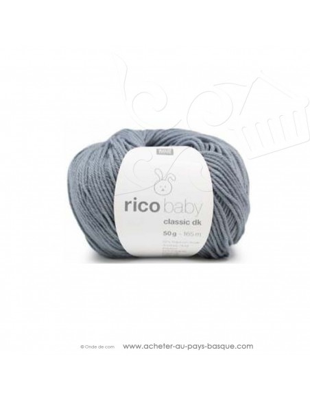 Pelote laine à tricoter RICO BABY CLASSIC DK bleu atlantique 055 - Rico Design - fil layette bébé - laine biarritz