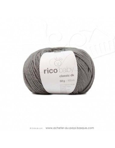 Pelote laine à tricoter RICO BABY CLASSIC DK gris acier 044- Rico Design - fil layette bébé - laine biarritz