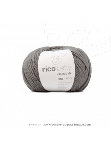 Pelote laine à tricoter RICO BABY CLASSIC DK gris acier 044- Rico Design - fil layette bébé - laine biarritz