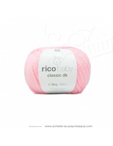 Pelote laine à tricoter RICO BABY CLASSIC DK rose 004- Rico Design - fil layette bébé - laine biarritz
